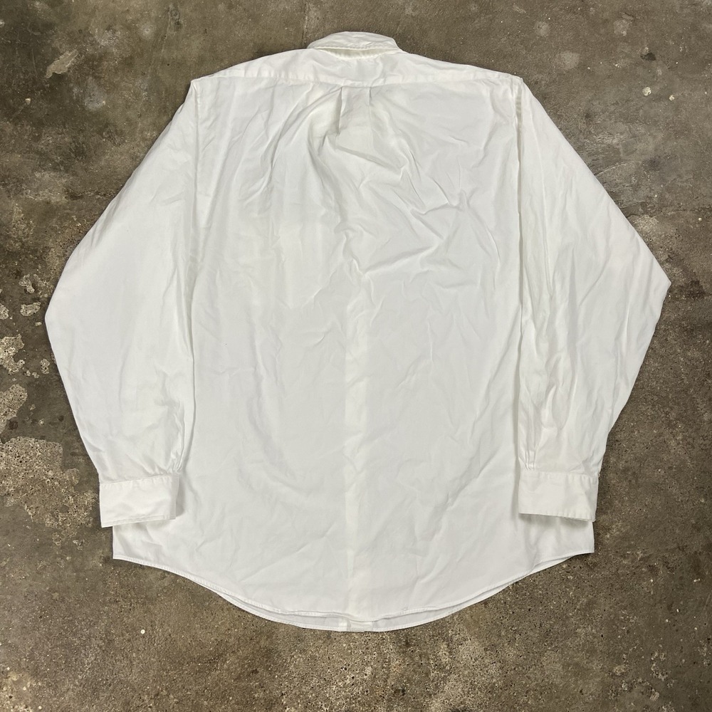 Vintage 90s Brooks Brothers Dress Shirt Size 17-35 White Long Sleeve Original - Picture 2 of 6
